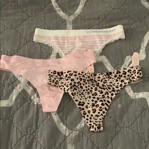 Set of 3 Victoria’s Secret Thongs Small